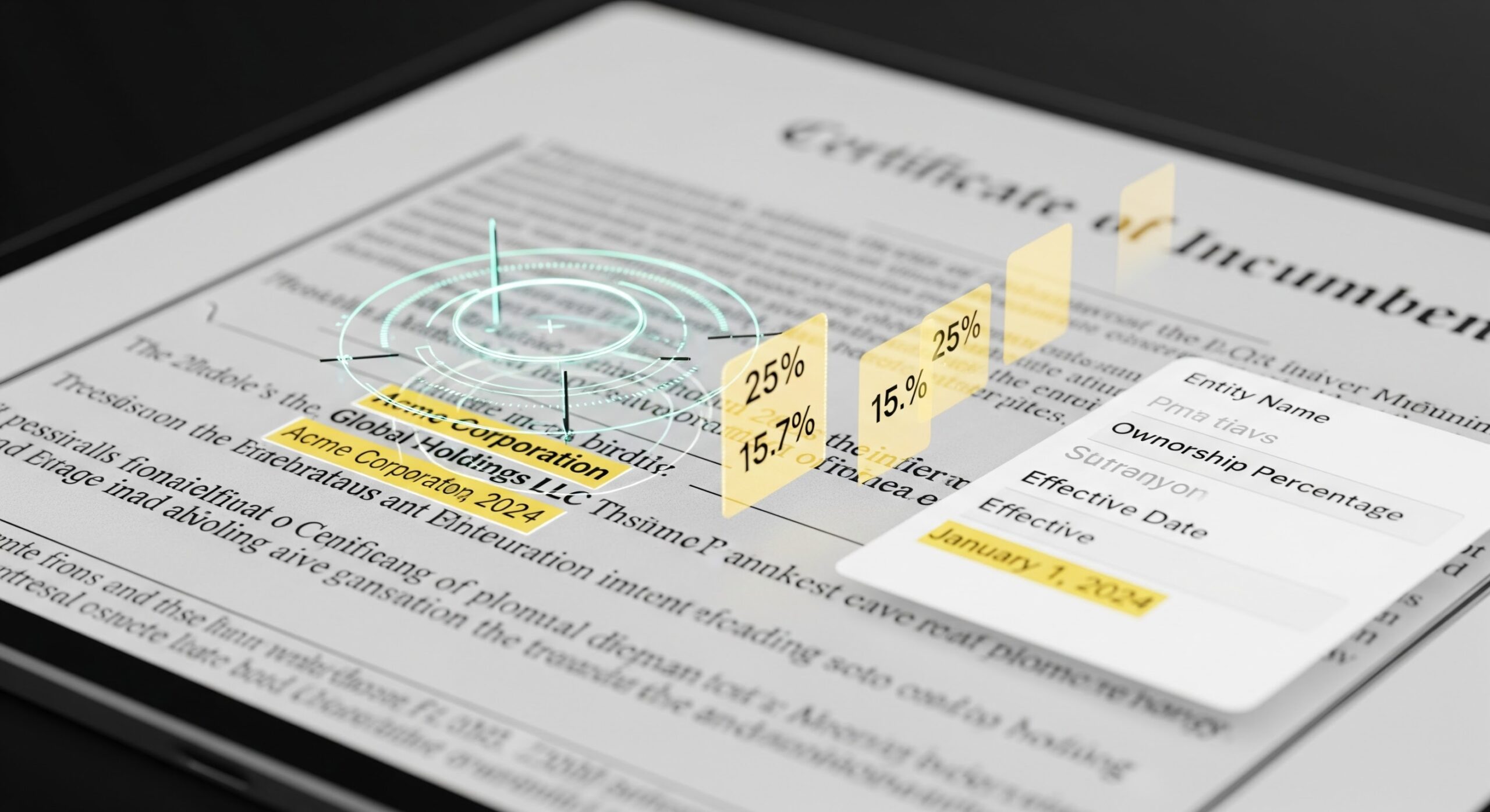 Modern automation extracts relevant ownership and control data via intelligent field mapping